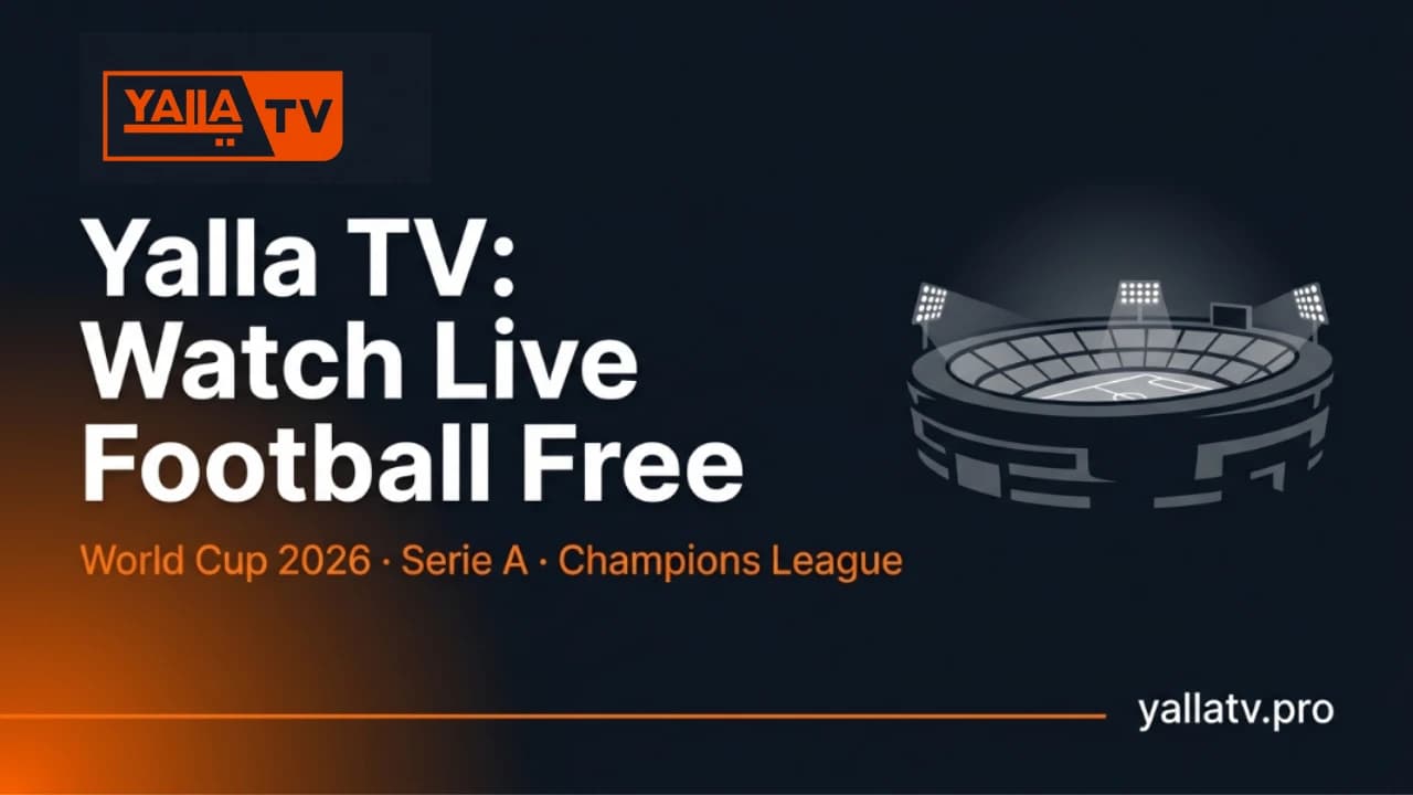 Yalla TV homepage showing live sports streaming interface